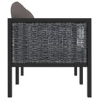 vidaXL 2-Sitzer-Sofa mit Auflage Anthrazit Poly Rattan