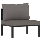 vidaXL 3-Sitzer-Sofa mit Auflage Anthrazit Poly Rattan