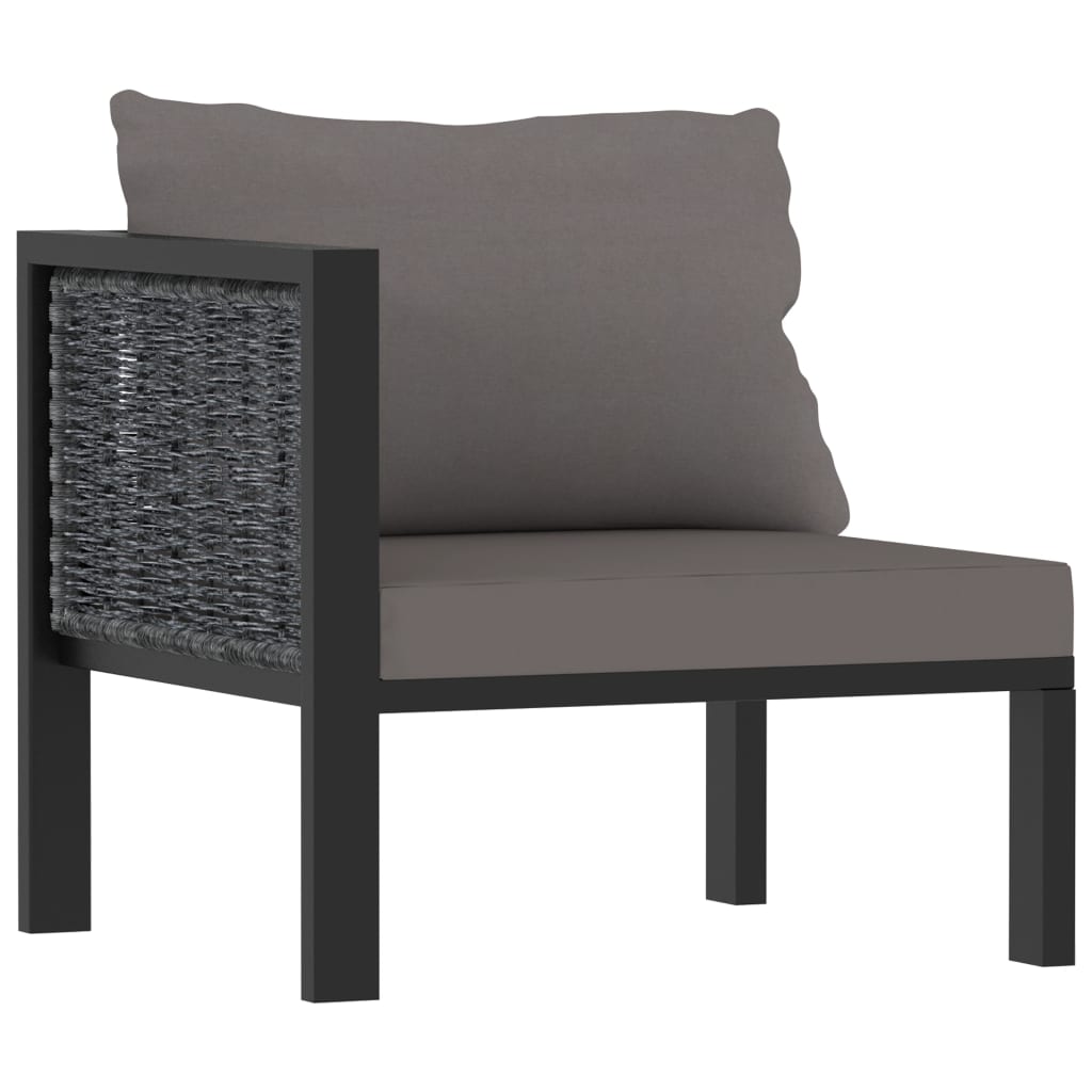vidaXL 3-Sitzer-Sofa mit Auflage Anthrazit Poly Rattan
