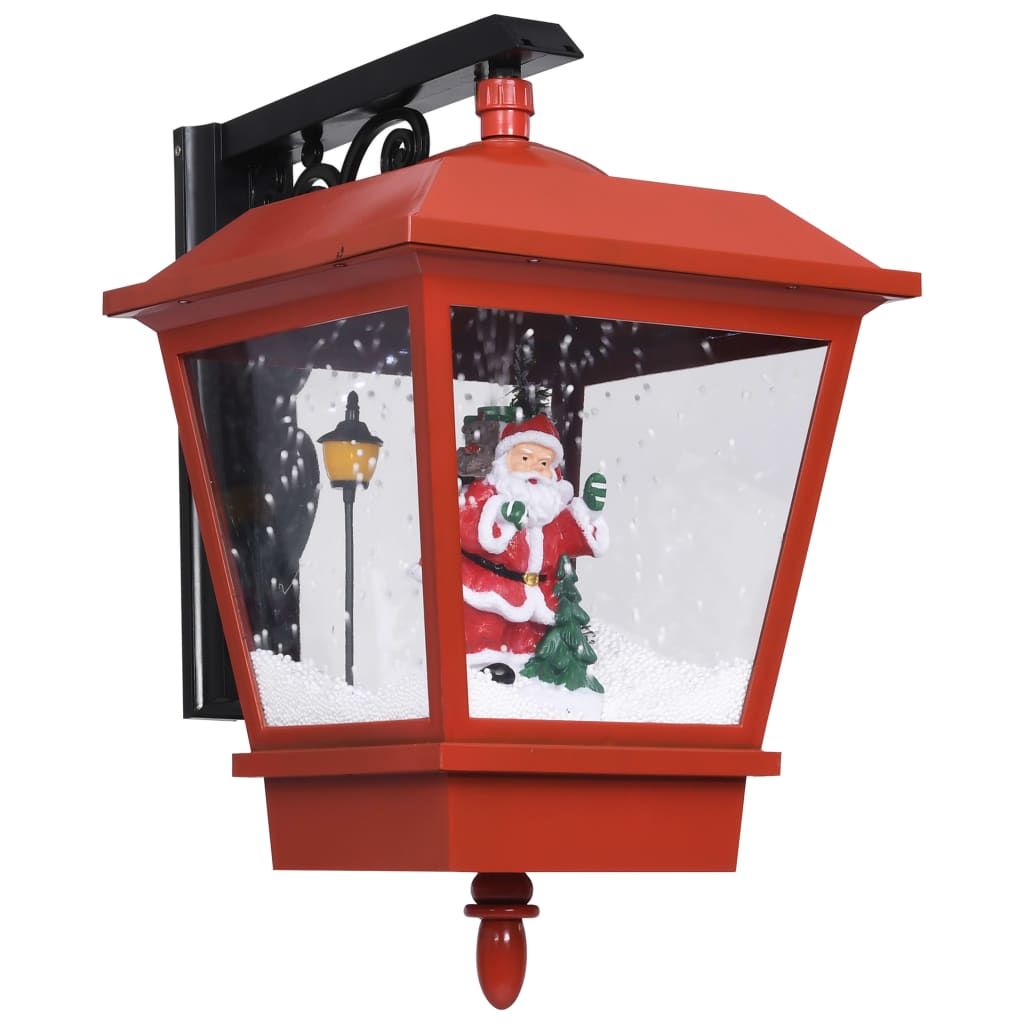 vidaXL Weihnachts-Wandleuchte mit LED-Licht und Weihnachtsmann Rot