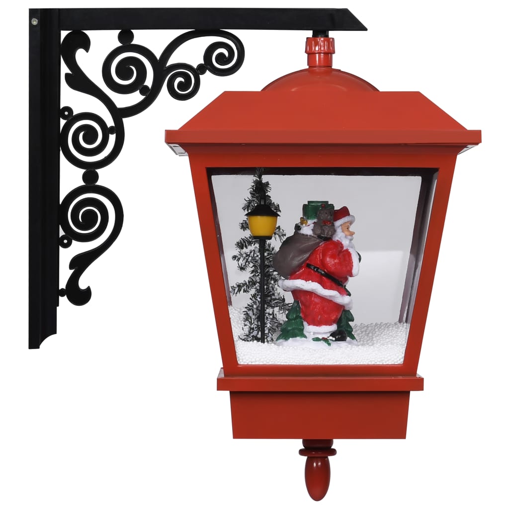 vidaXL Weihnachts-Wandleuchte mit LED-Licht und Weihnachtsmann Rot