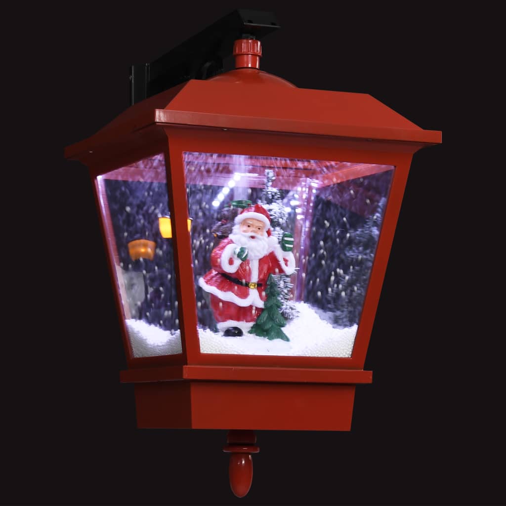 vidaXL Weihnachts-Wandleuchte mit LED-Licht und Weihnachtsmann Rot