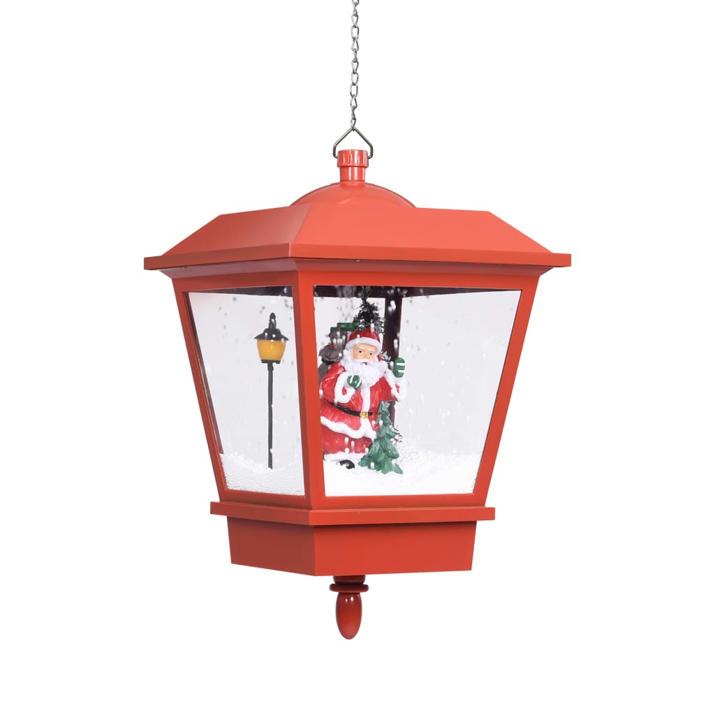 vidaXL Weihnachts-Hängelampe LED-Licht und Weihnachtsmann Rot 27×27×45