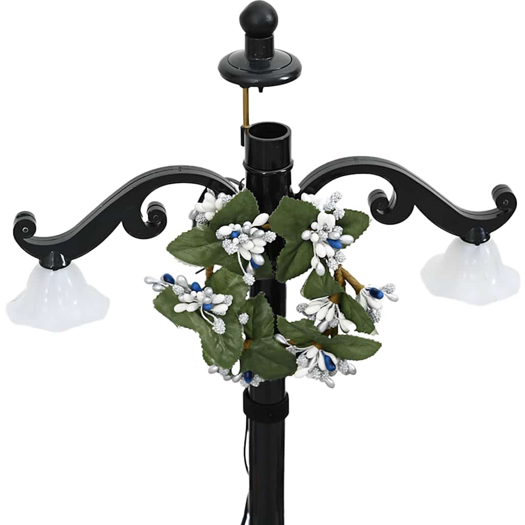 vidaXL Weihnachtsbaum mit Schnee und Schirm-Fuß Blau 75 cm PVC