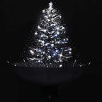 vidaXL Schneiender Weihnachtsbaum mit Schirmfuß Schwarz 75 cm PVC