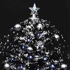 vidaXL Schneiender Weihnachtsbaum mit Schirmfuß Schwarz 75 cm PVC