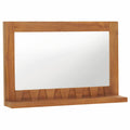 vidaXL Wandspiegel mit Regal Teak Massivholz