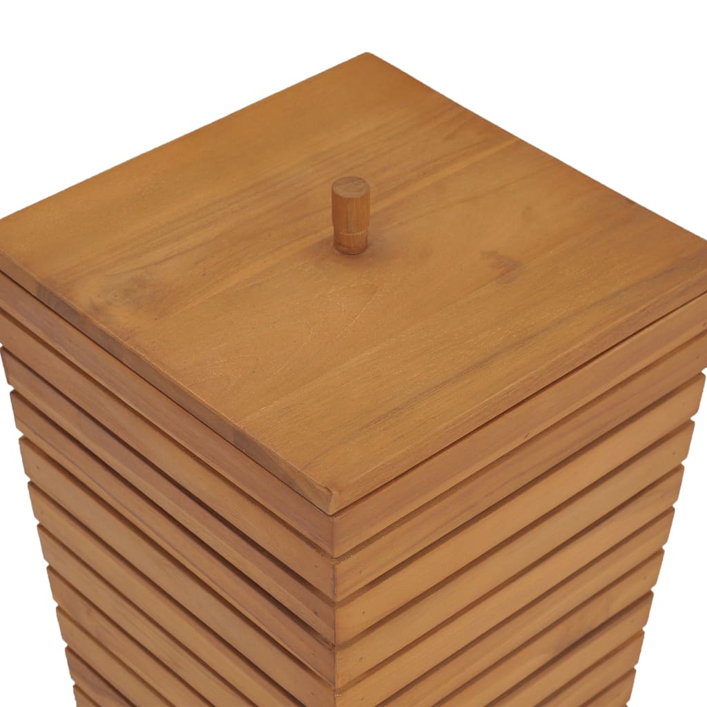 vidaXL Wäschekorb 30×30×45 cm Teak Massivholz