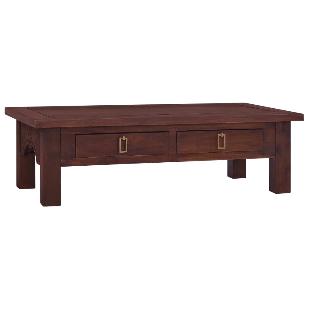 vidaXL Couchtisch Klassisch Braun Massivholz Mahagoni