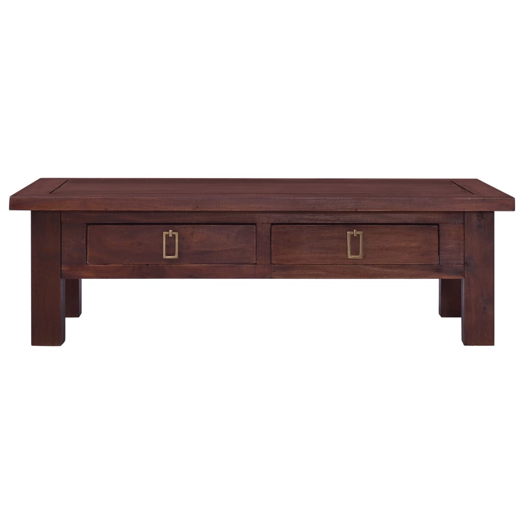 vidaXL Couchtisch Klassisch Braun Massivholz Mahagoni