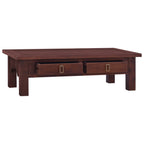 vidaXL Couchtisch Klassisch Braun Massivholz Mahagoni