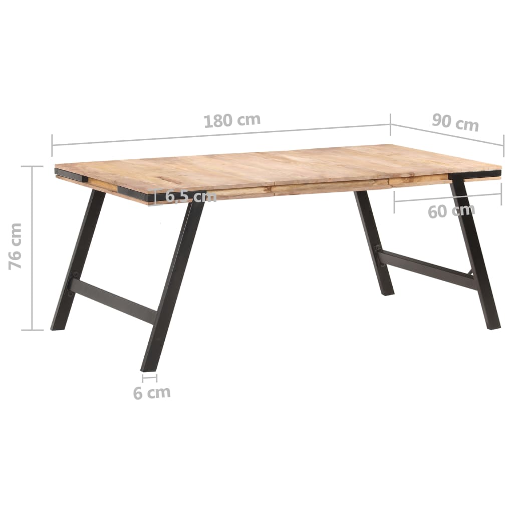 vidaXL Esstisch 180x90x76 cm Massivholz Mango