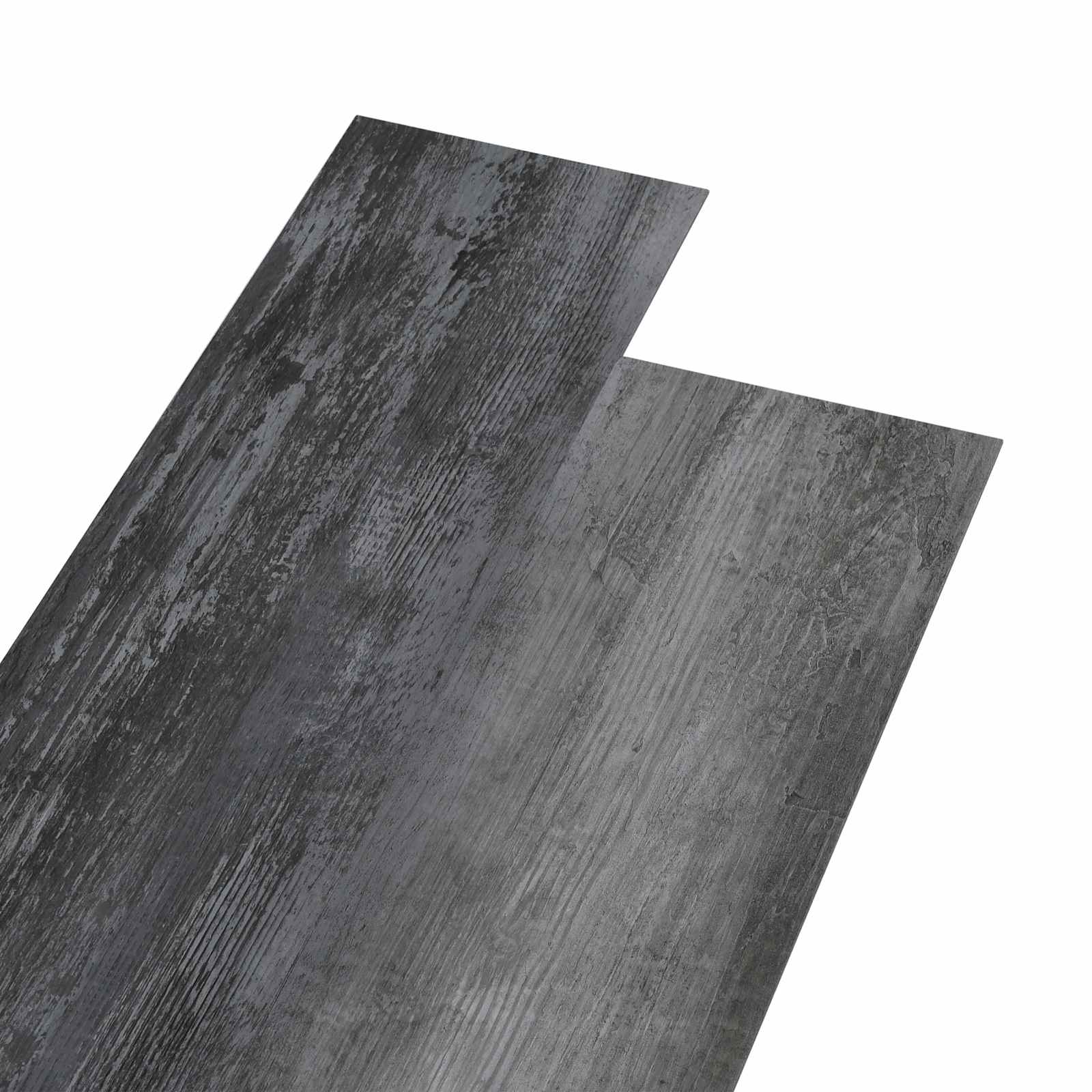 vidaXL Bodenplanken 36 pcs Glänzendes Grau 5,02 m² PVC