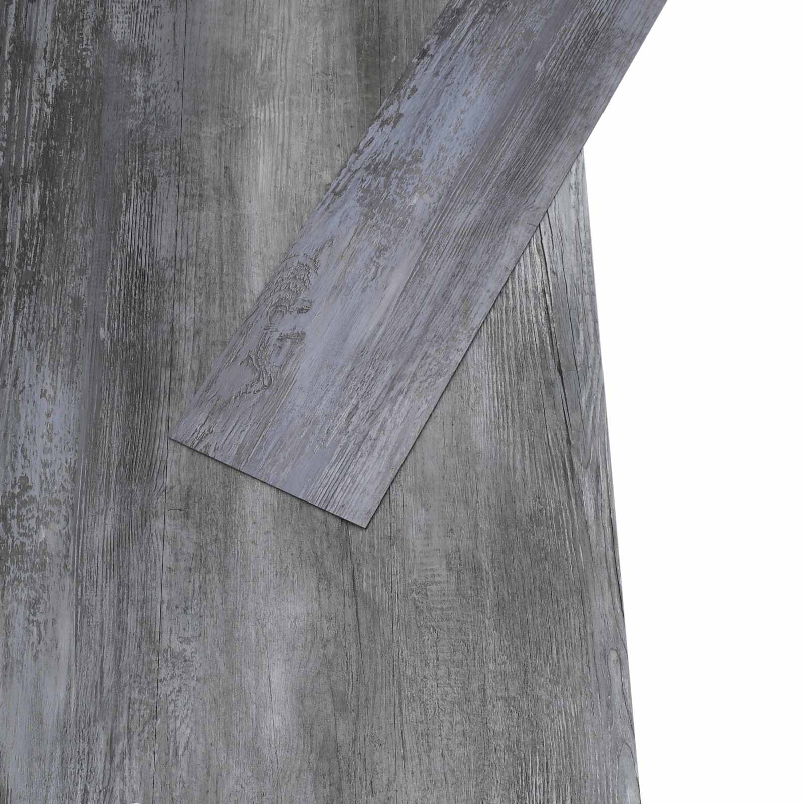 vidaXL Selbstklebende Bodenbelagsdiele 32 pcs Glänzendes Grau 4,46 m²