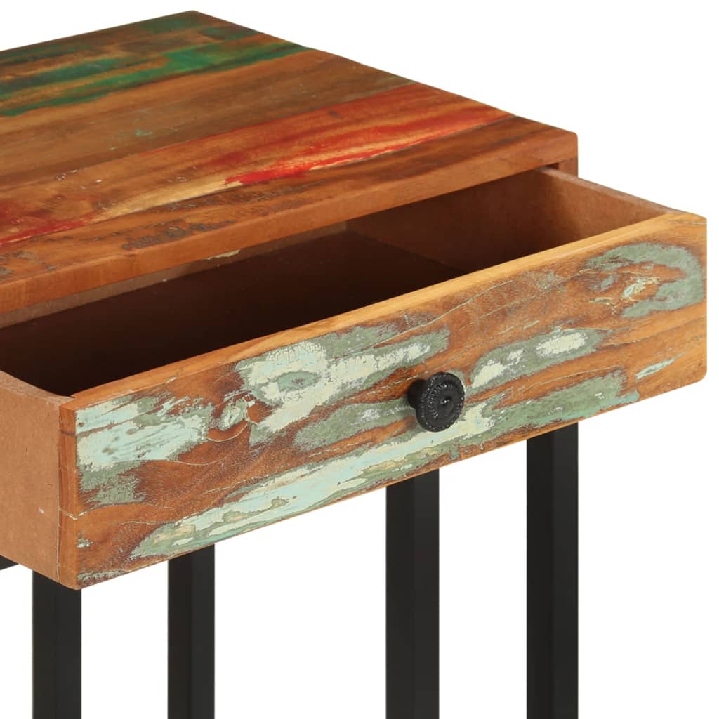 vidaXL Beistelltisch U-Form 45x30x61 cm Recyceltes Massivholz