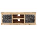 vidaXL TV-Schrank mit Stahltüren 120x30x40 cm Mango Massivholz