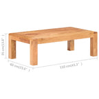 vidaXL Couchtisch 110x60x35 cm Massivholz mit Honigfarbenem Finish