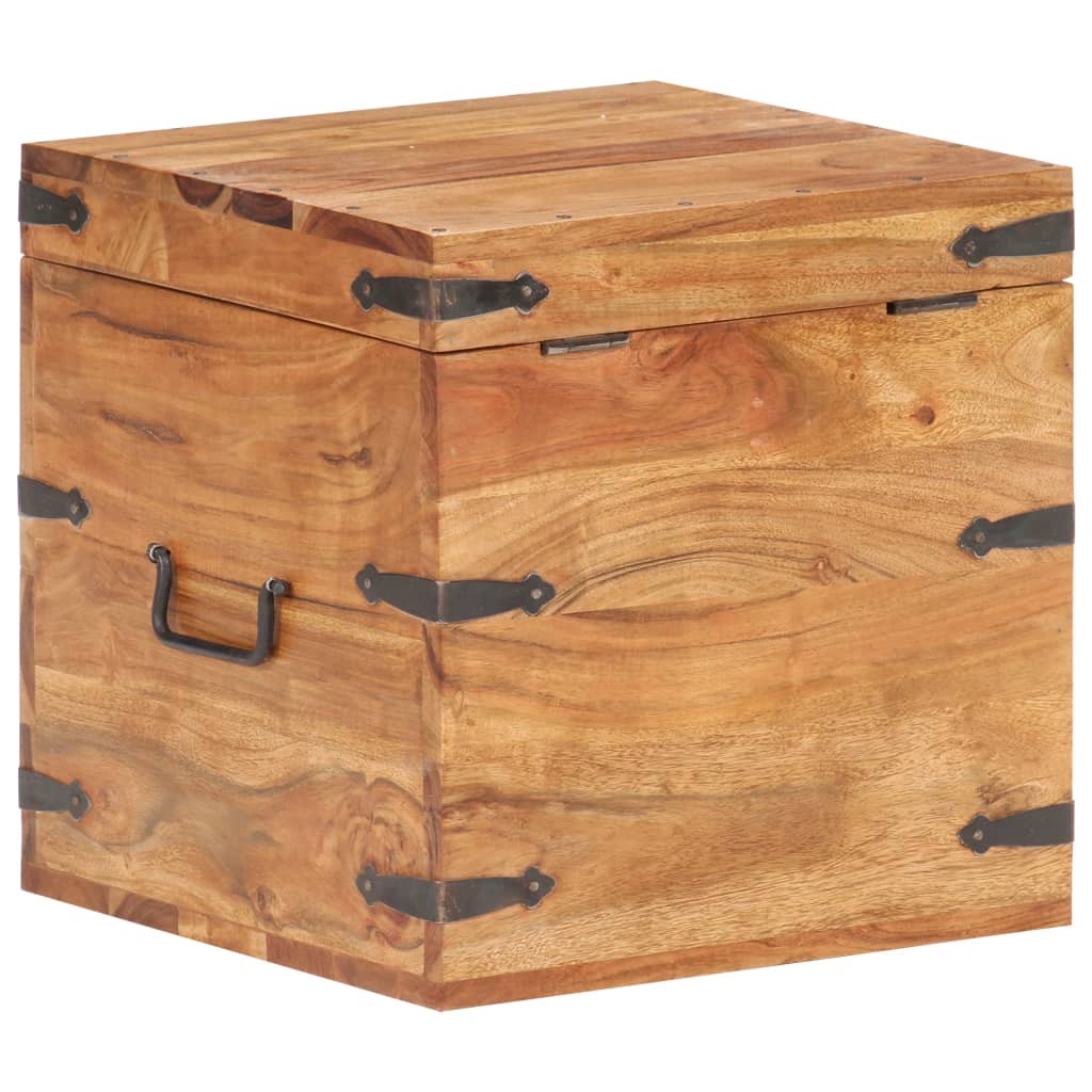vidaXL Truhe 40x40x40 cm Akazie Massivholz