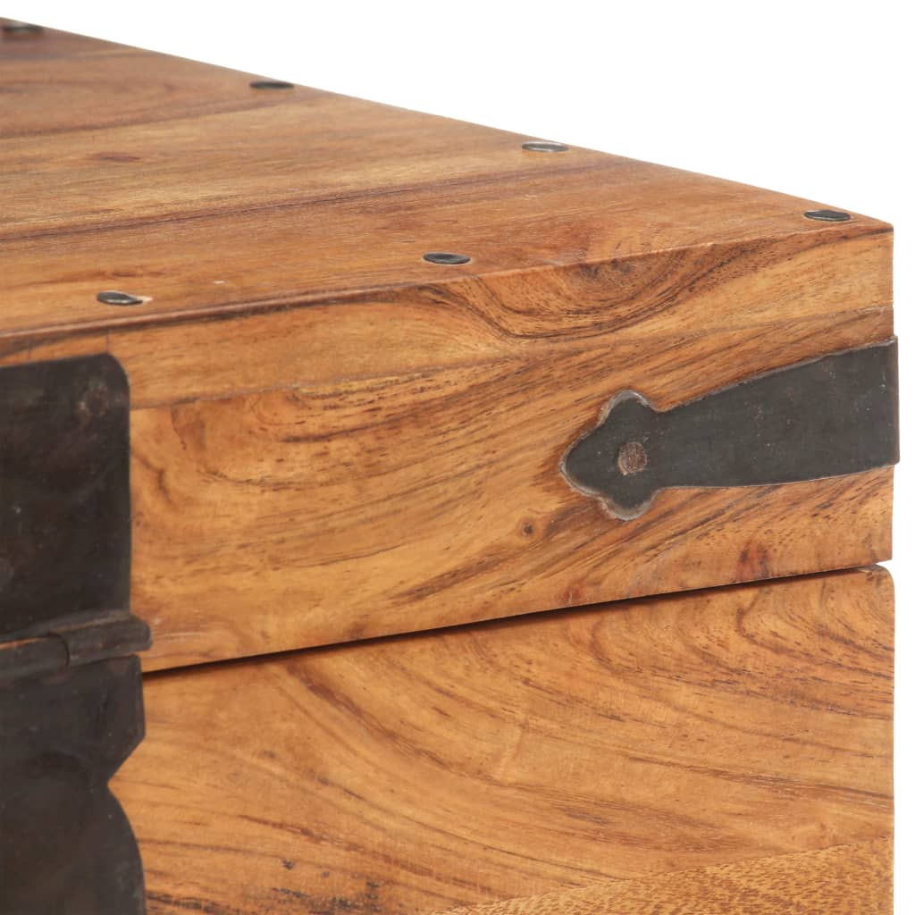vidaXL Truhe 40x40x40 cm Akazie Massivholz