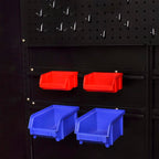vidaXL Werkzeugschrank mit Werkzeugtruhe Stahl 90x40x180cm Rot Schwarz