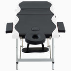 vidaXL Massageliege Klappbar 3-Zonen Aluminiumgestell Schwarz und Weiß