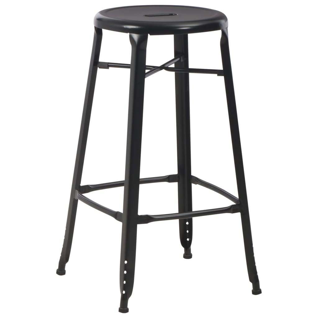 vidaXL Barhocker 4 Stk. Schwarz Stahl