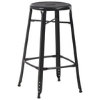 vidaXL Barhocker 4 Stk. Schwarz Stahl