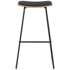 vidaXL Barshocker 4 Stk. Schwarz Kunstleder