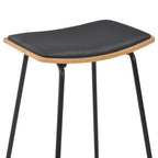 vidaXL Barshocker 4 Stk. Schwarz Kunstleder