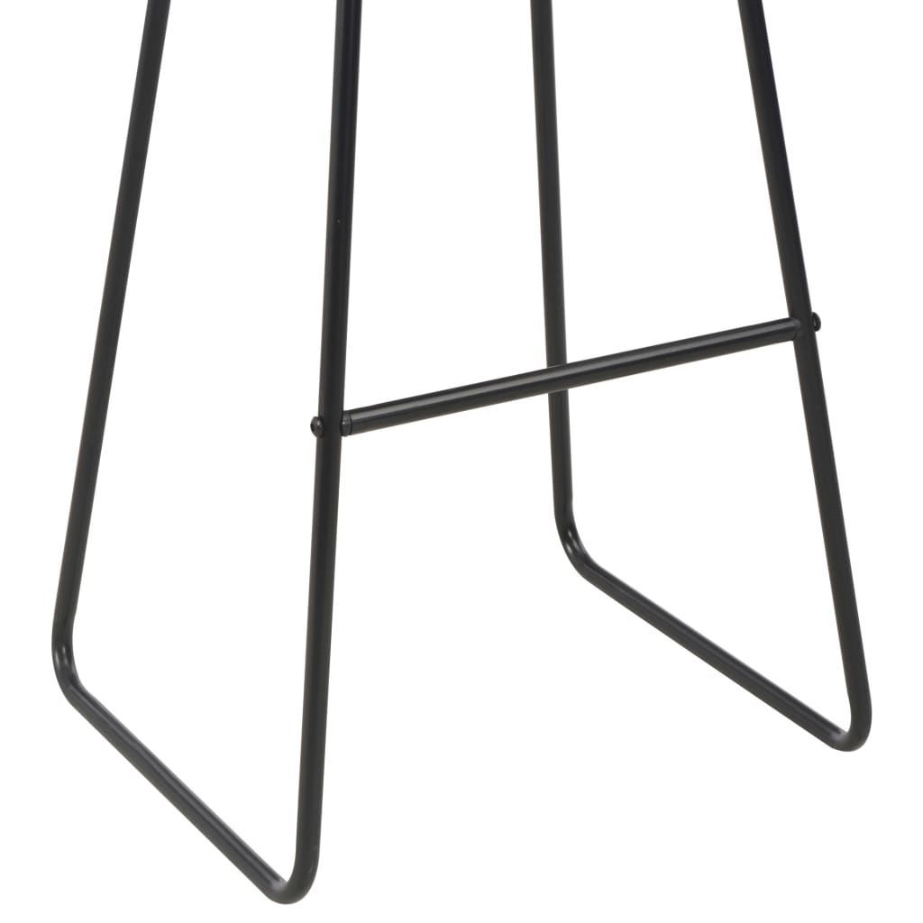 vidaXL Barshocker 6 Stk. Schwarz Kunstleder