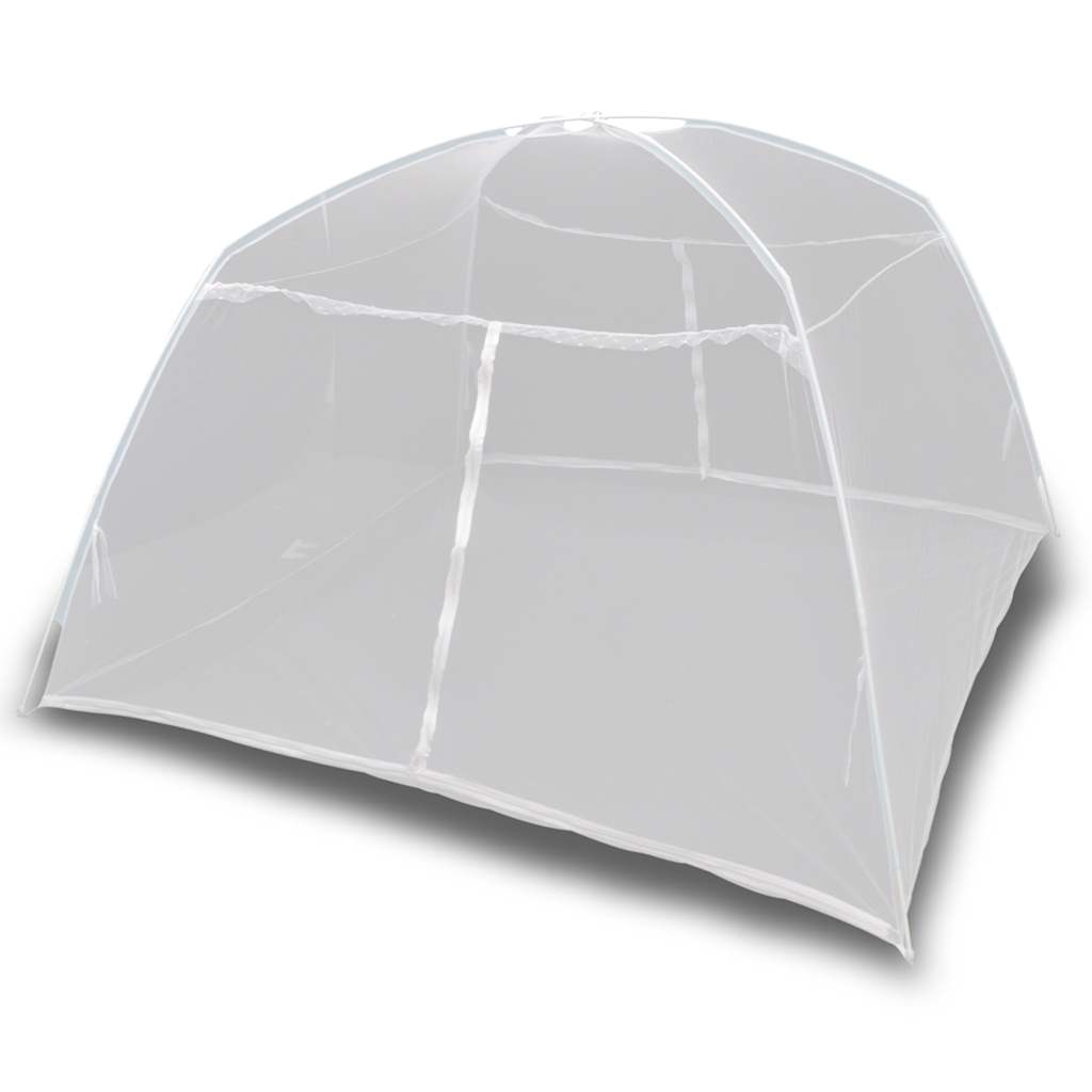 vidaXL Campingzelt Fiberglas Weiß