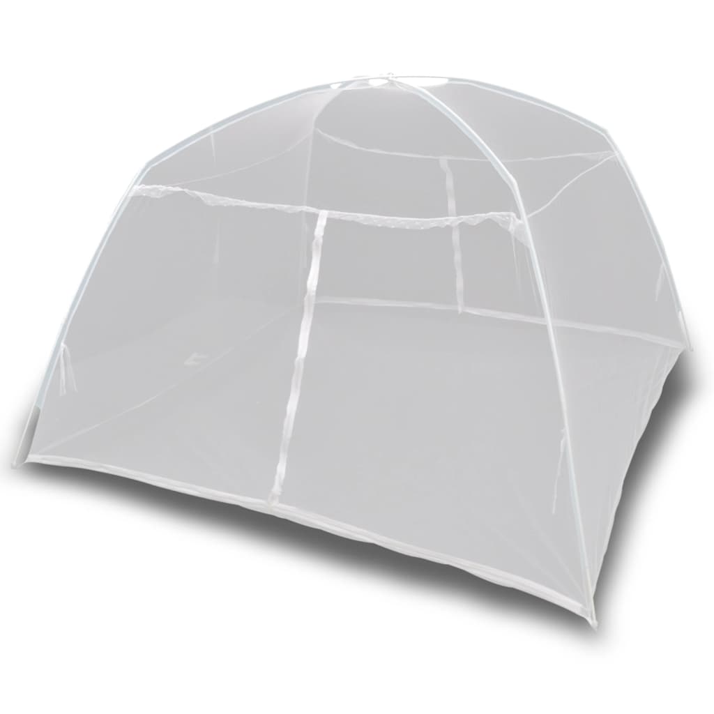 vidaXL Campingzelt Fiberglas Weiß