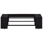 vidaXL 4-tlg. Garten-Lounge-Set Poly Rattan Schwarz