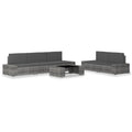 vidaXL 6-tlg. Garten-Lounge-Set Poly Rattan Schwarz