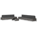 vidaXL 8-tlg. Garten-Lounge-Set Poly Rattan Grau