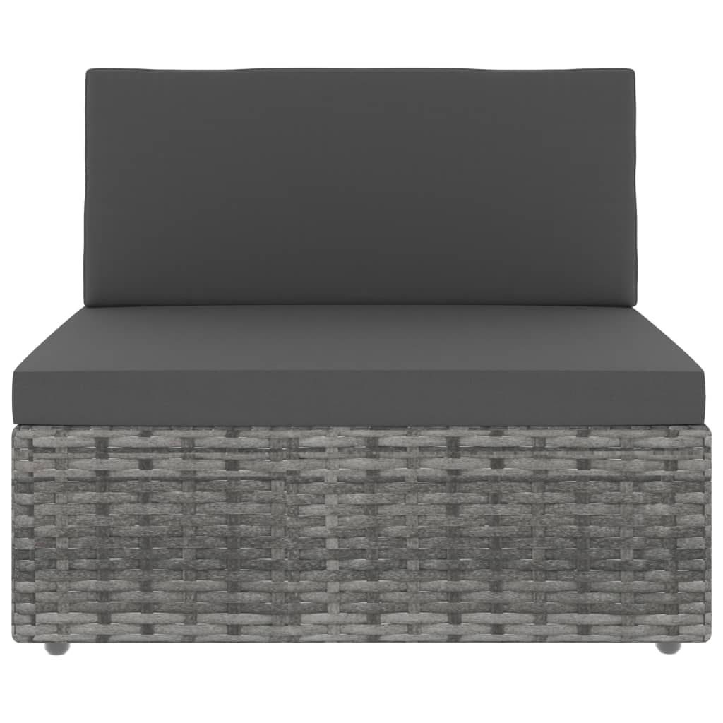 vidaXL 8-tlg. Garten-Lounge-Set Poly Rattan Grau