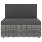 vidaXL 8-tlg. Garten-Lounge-Set Poly Rattan Grau