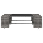 vidaXL 10-tlg. Garten-Lounge-Set Poly Rattan Grau
