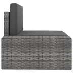vidaXL 10-tlg. Garten-Lounge-Set Poly Rattan Grau