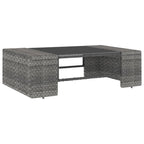 vidaXL 9-tlg. Garten-Lounge-Set Poly Rattan Grau
