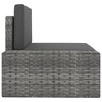 vidaXL 9-tlg. Garten-Lounge-Set Poly Rattan Grau