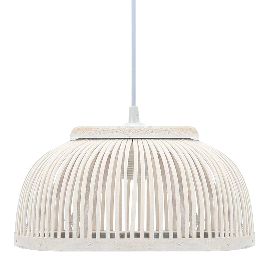 vidaXL Pendelleuchte Bambus 40W 34x14,5 cm Halbrund E27