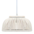 vidaXL Pendelleuchte Bambus 40W 34x14,5 cm Halbrund E27