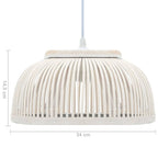 vidaXL Pendelleuchte Bambus 40W 34x14,5 cm Halbrund E27