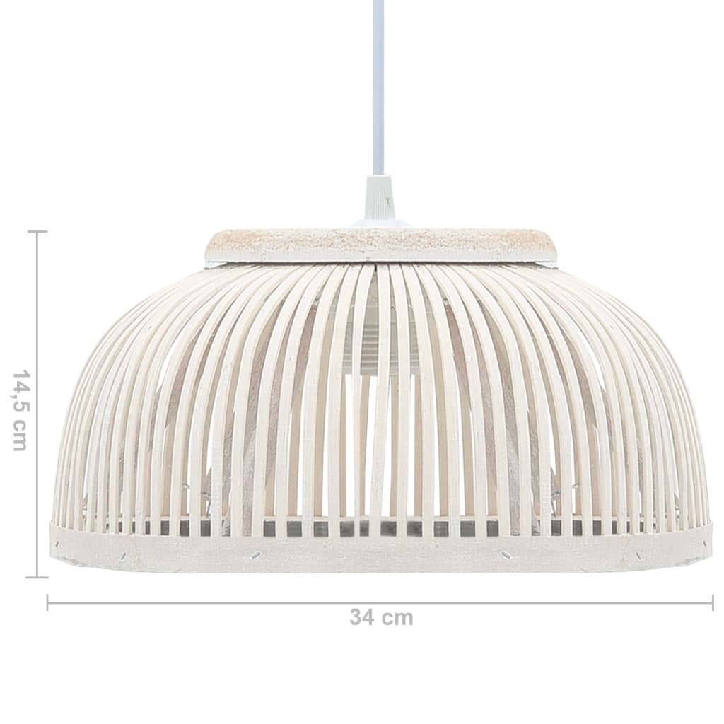 vidaXL Pendelleuchte Bambus 40W 34x14,5 cm Halbrund E27