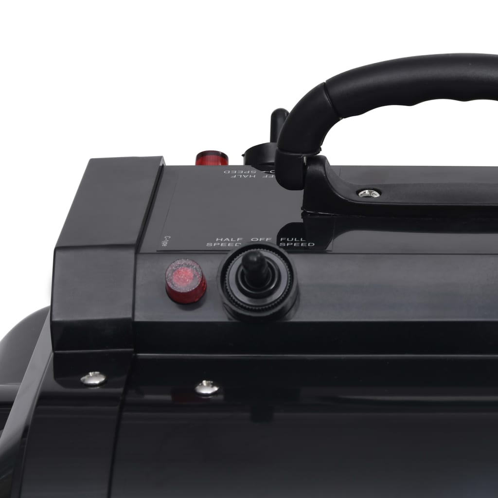 vidaXL Haustiertrockner Doppelmotor Schwarz