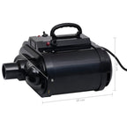 vidaXL Haustiertrockner Doppelmotor Schwarz