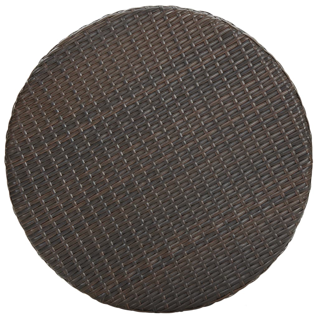 vidaXL Gartentisch Braun 60,5x106 cm Poly Rattan