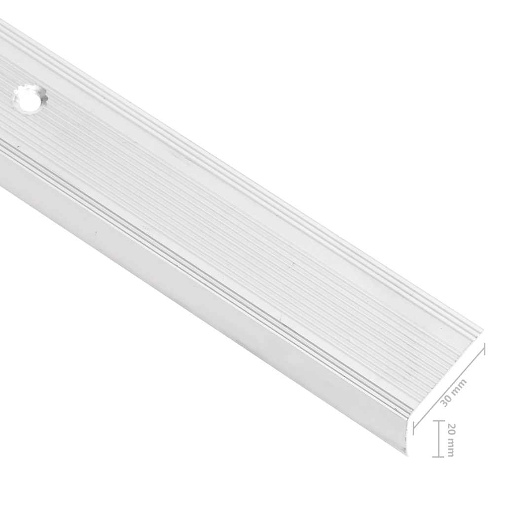 vidaXL Treppenkantenprofile in L-Form 15 Stk. Aluminium 90 cm Silbern