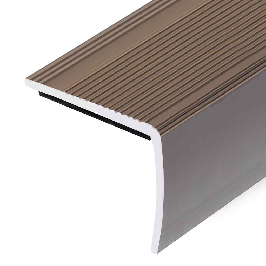 vidaXL Treppenkantenprofil in L-Form 5 Stk. Aluminium 90 cm Braun